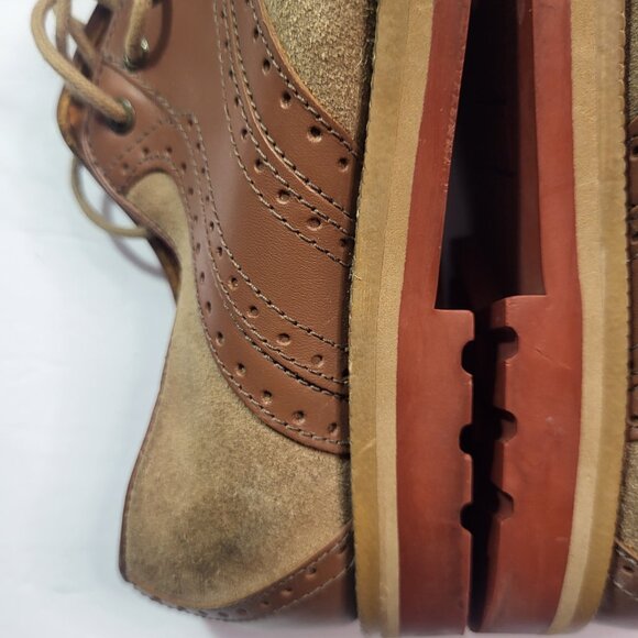 Pula Roberta Tan Brown Suede Leather Oxford Lace-Up Shoes Acadamia Womens Size 7 - Picture 12 of 14
